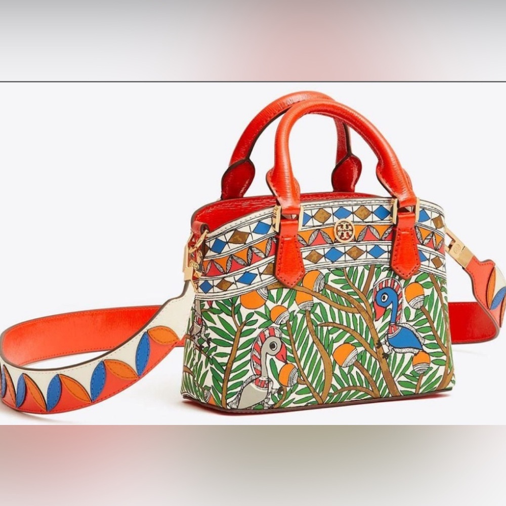 TORY BURCH Mini Printed Robinson Top Handle Bag